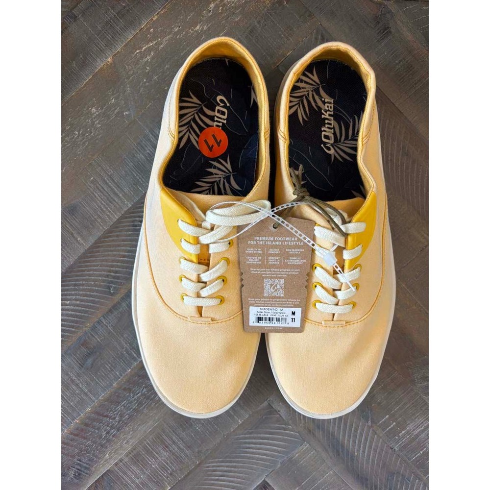 OluKai Tradewind Mens Solar Glow Orange Textile Sneakers 10533-LXLX Size 11 NWT